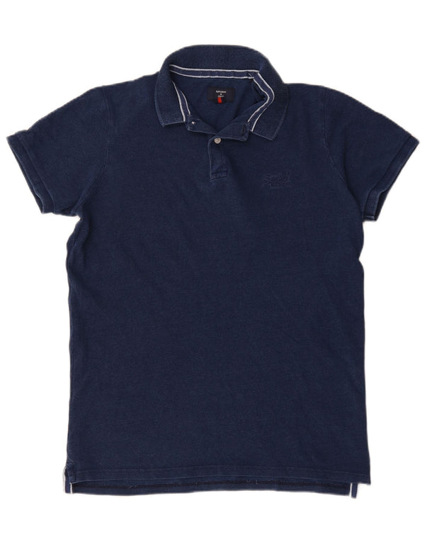 Tricou polo pentru bărbați Superdry XL, bumbac bleumarin