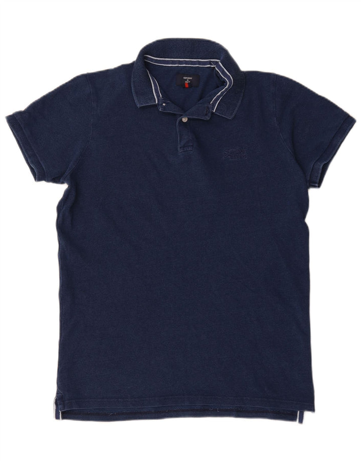 Tricou polo pentru bărbați Superdry XL, bumbac bleumarin
