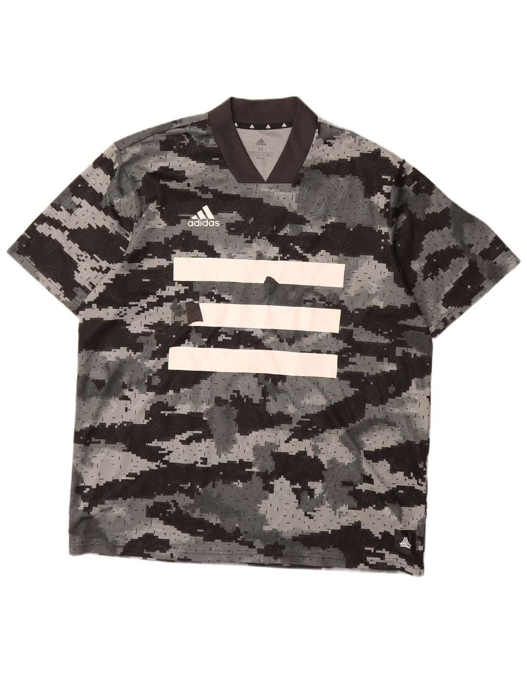 Tricou grafic pentru bărbați ADIDAS Top Medium Gri din poliester camuflaj