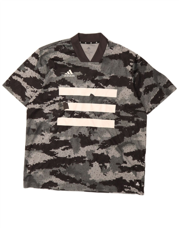 Tricou grafic pentru bărbați ADIDAS Top Medium Gri din poliester camuflaj
