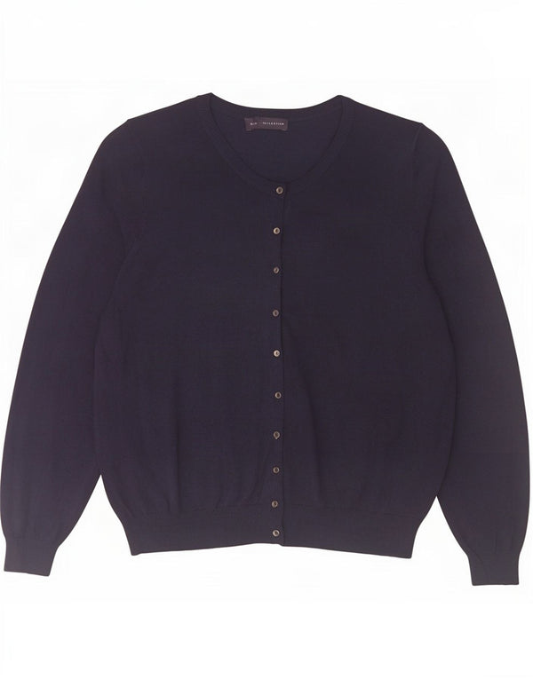 Pulover cardigan pentru femei Marks & Spencer UK 22 3XL Viscoză bleumarin