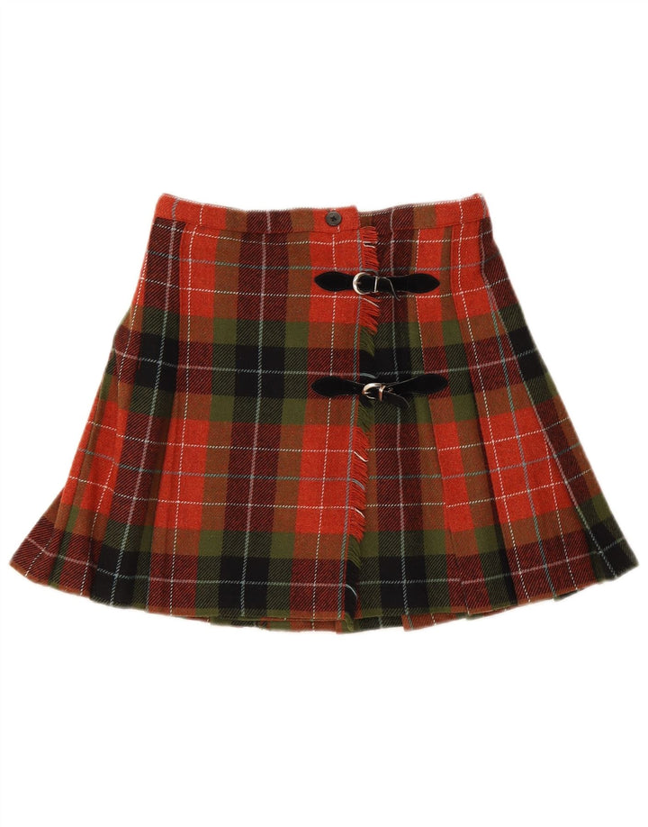Fusta Mini Wrap Femei Stefanel IT 38 XS W26 Lână Red Check