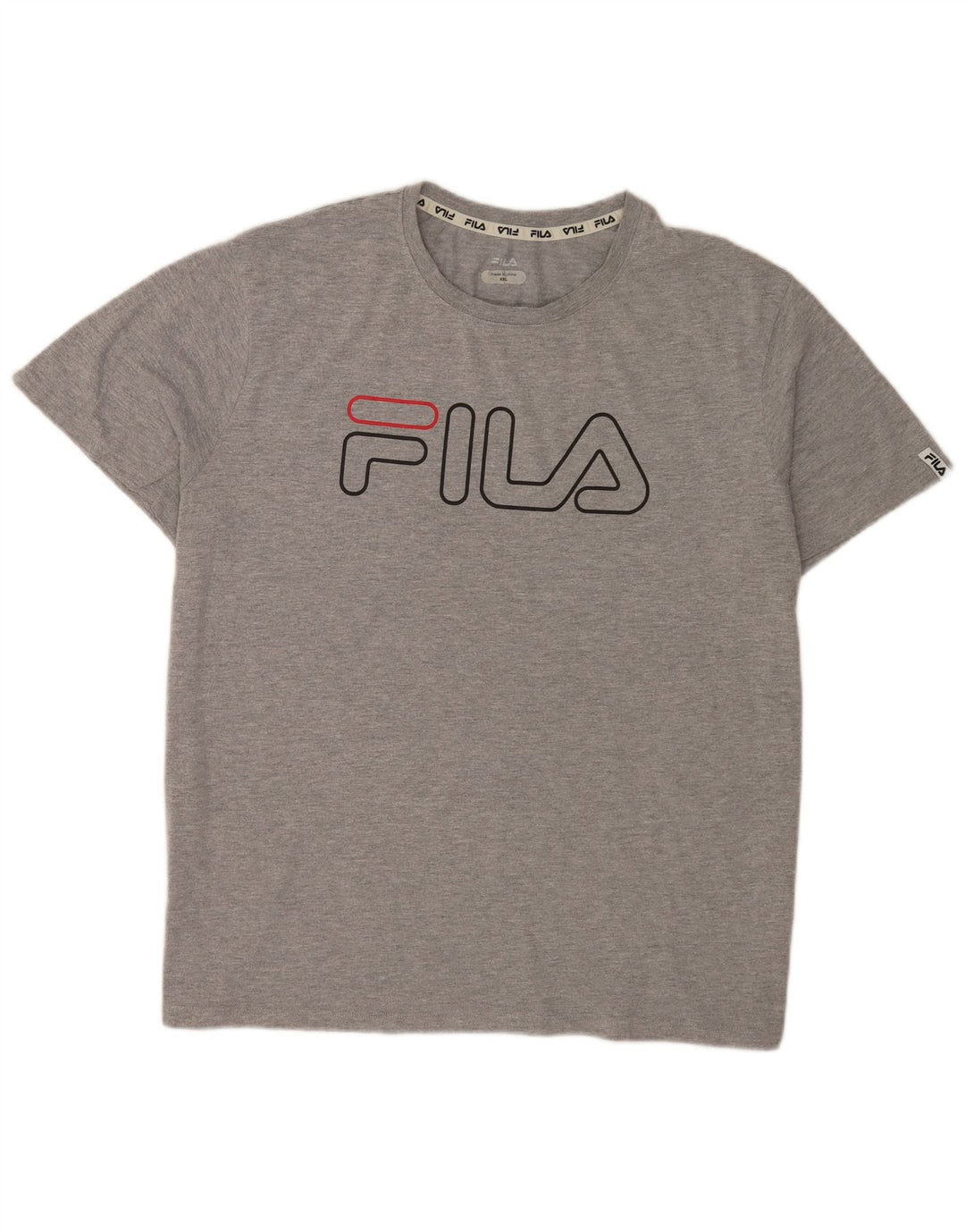 Tricou cu grafică pentru bărbați Fila Top 2XL Gri poliester cu pături
