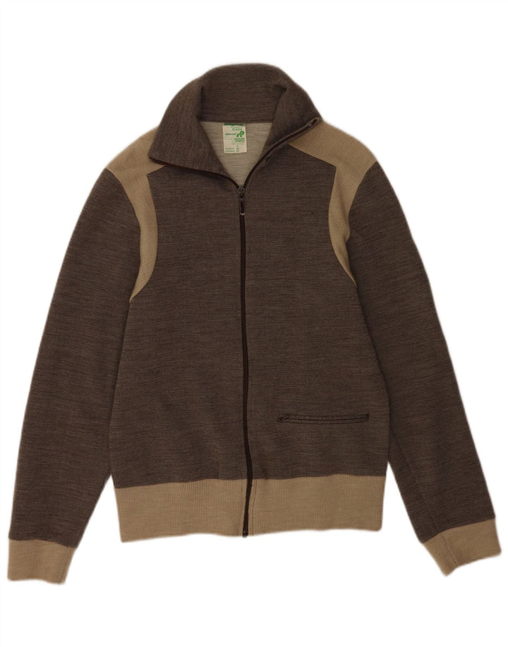Jachetă de top pentru trening unisex Vintage pentru femei IT 44 Medium Gri Colorblock
