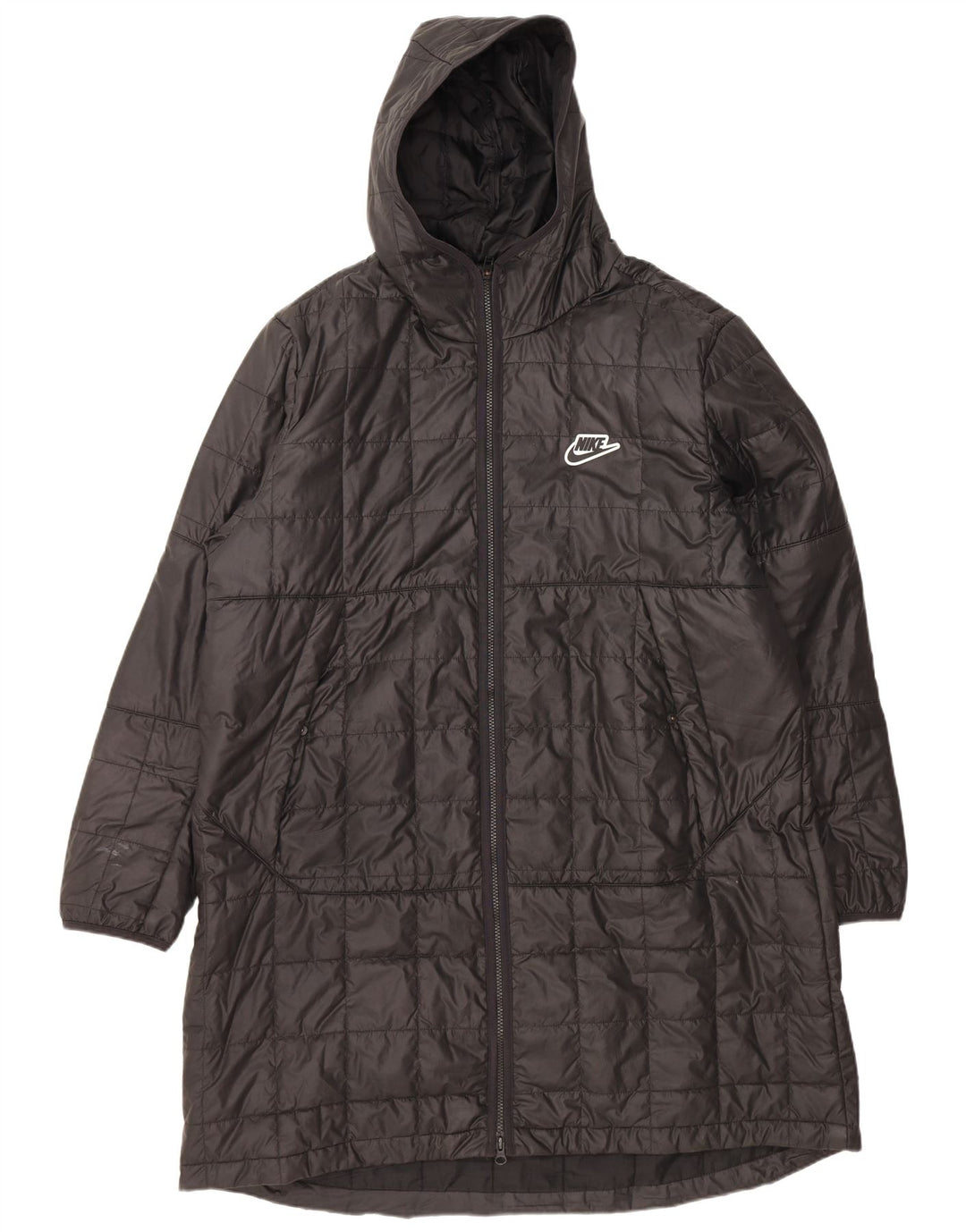 Palton căptușit cu glugă NIKE pentru bărbați UK 42 XL poliester negru