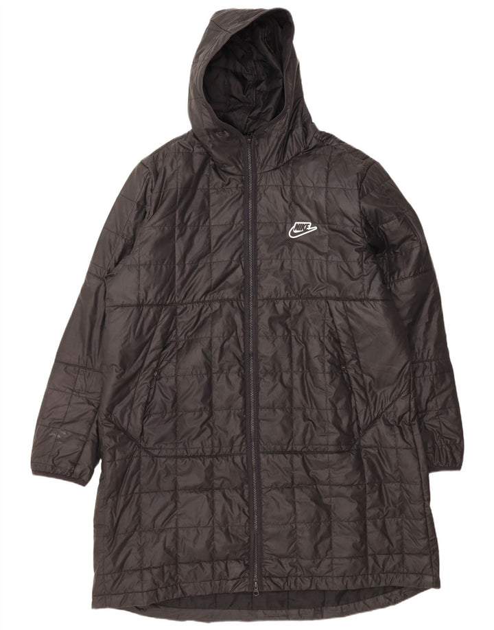 Palton căptușit cu glugă NIKE pentru bărbați UK 42 XL poliester negru