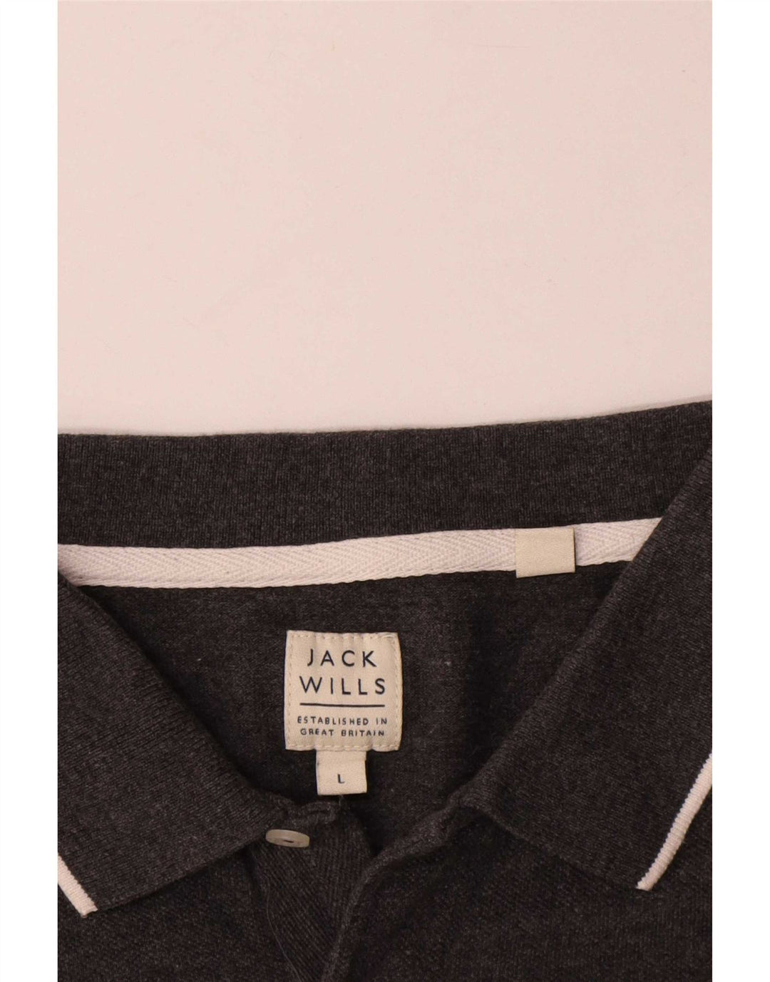 Tricou polo Jack Wills pentru bărbați, bumbac gri mare