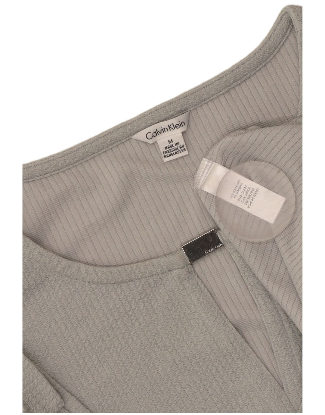 Bluză pentru femei CALVIN KLEIN Top UK 14 Medium Gri Poliester
