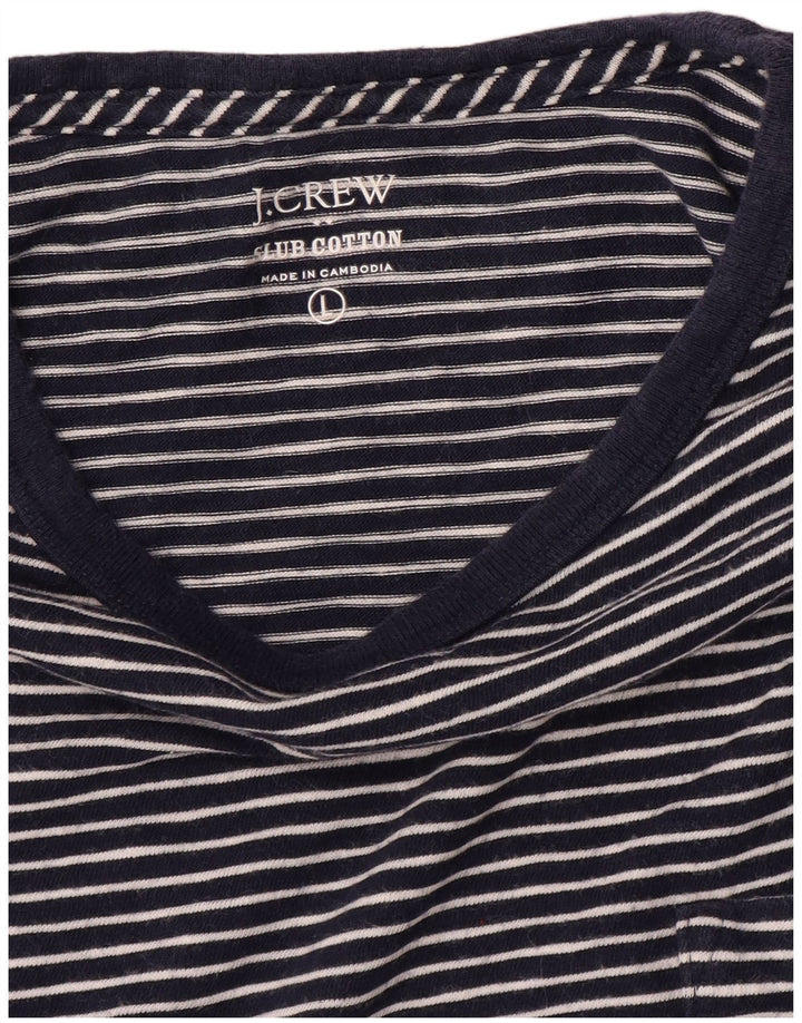 Tricou pentru femei J. CREW Top UK 16 mare, bleumarin, bumbac cu dungi