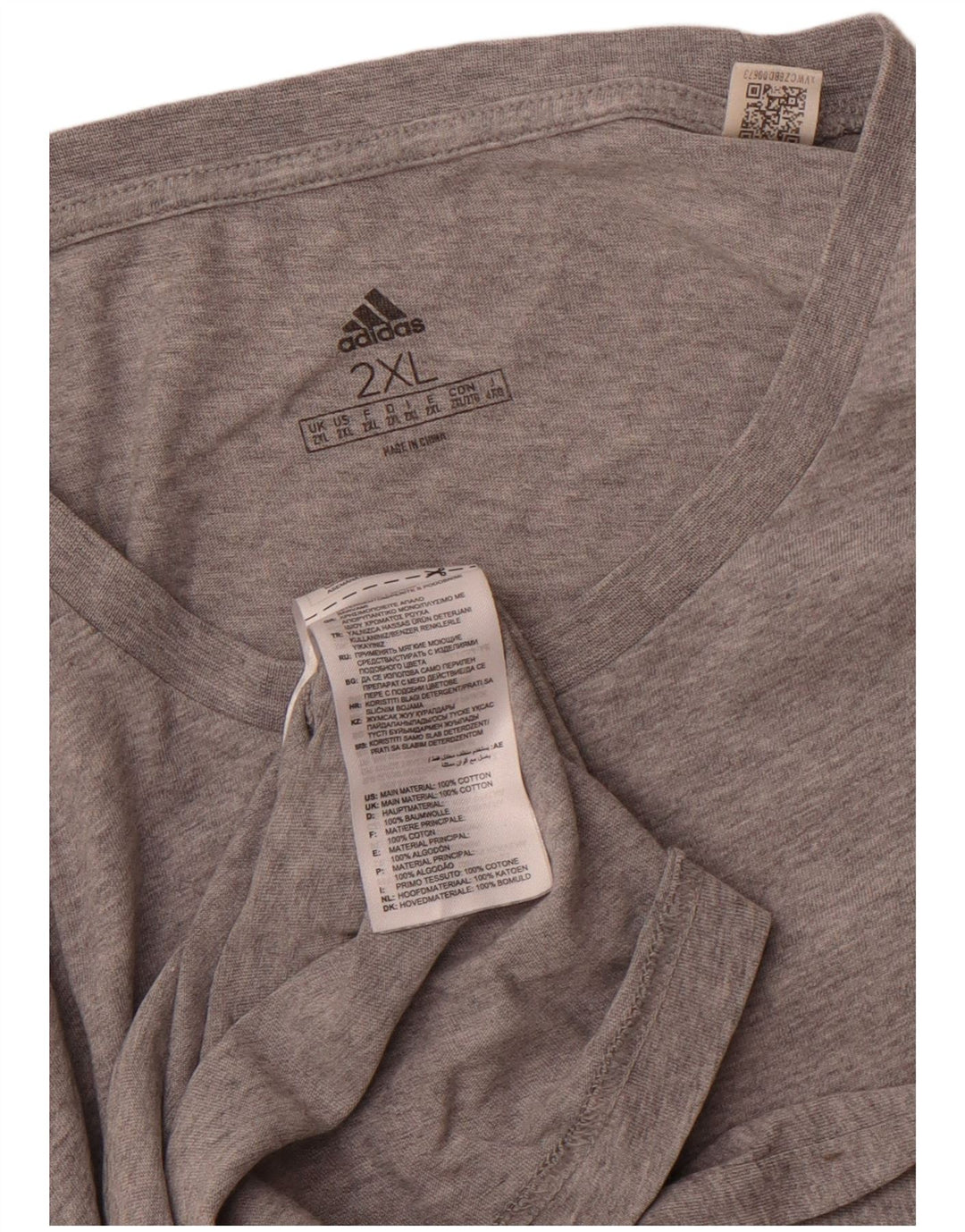 Tricou pentru bărbați ADIDAS Top 2XL bumbac gri