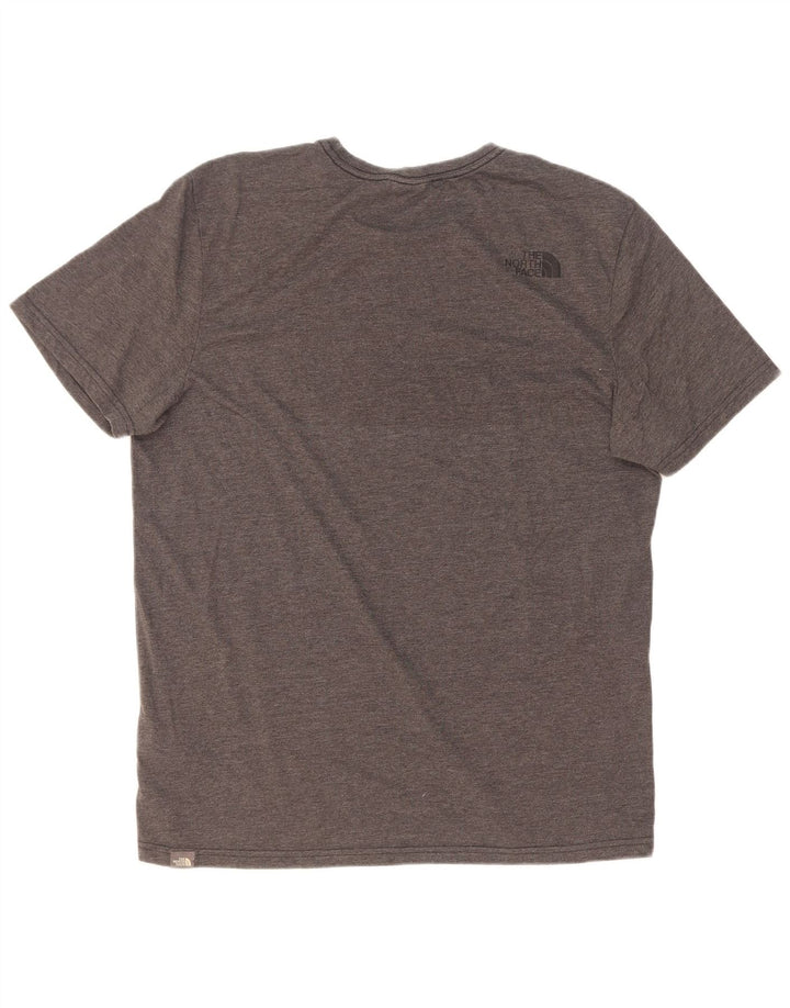 Tricou grafic pentru bărbați The North Face Top mare, gri, poliester pătat