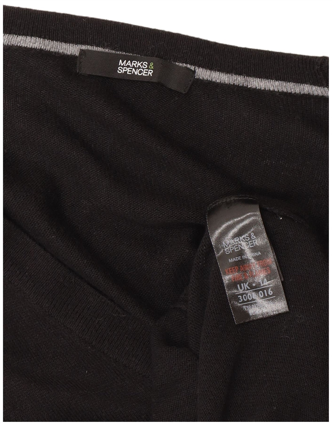 Pulover cardigan asimetric pentru femei Marks & Spencer UK 14 Medium Negru