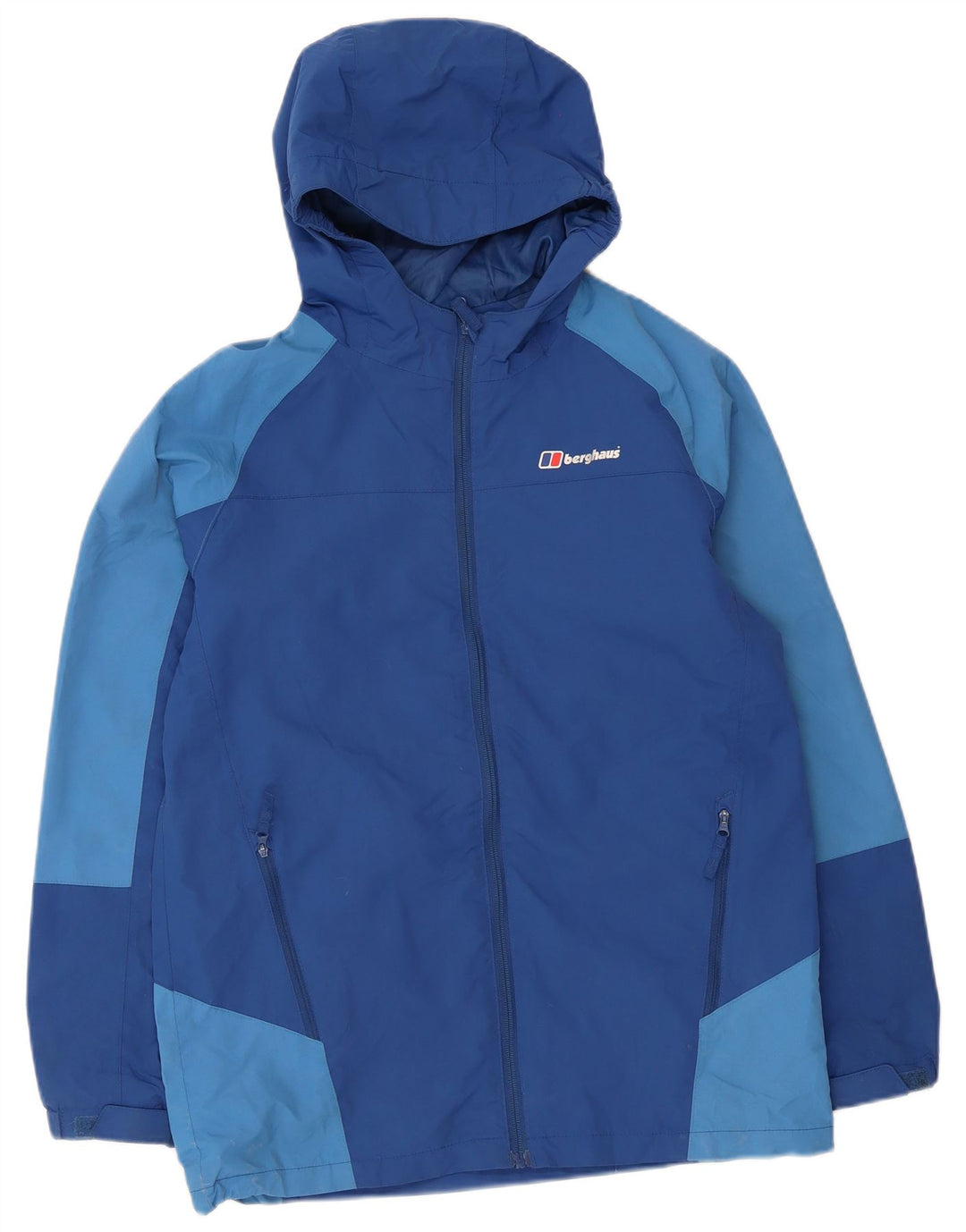 Jachetă de ploaie cu glugă pentru băieți Berghaus 12-13 ani, albastru, poliamidă color bloc