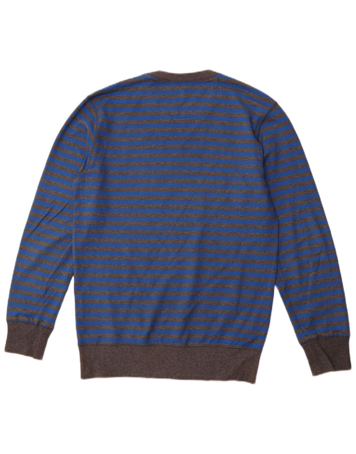 Pulover pentru bărbați REEBOK, bumbac cu dungi mici, albastre