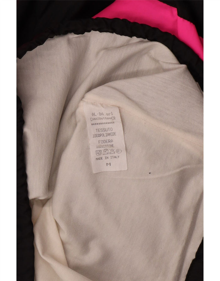 Jachetă Anorak cu glugă pentru bărbați VINTAGE UK 38 Medium Black Colorblock Poliamidă