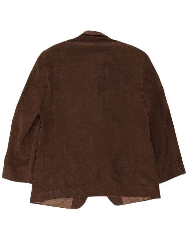 Jachetă pentru bărbați Marks & Spencer din velur cu 3 nasturi, UK 44 XL, maro