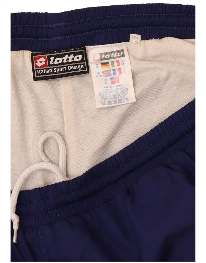 Pantaloni de trening grafic pentru bărbați Lotto UK 42/44 XL poliester bleumarin