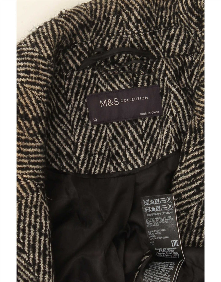 Palton dublu pentru femei Marks & Spencer UK 10, gri mic, în oase