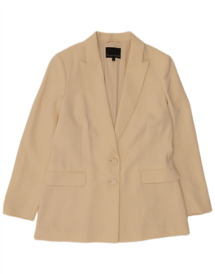 Jachetă Blazer pentru femei Phase Eight cu 2 nasturi UK 14 Medium Bej Poliester