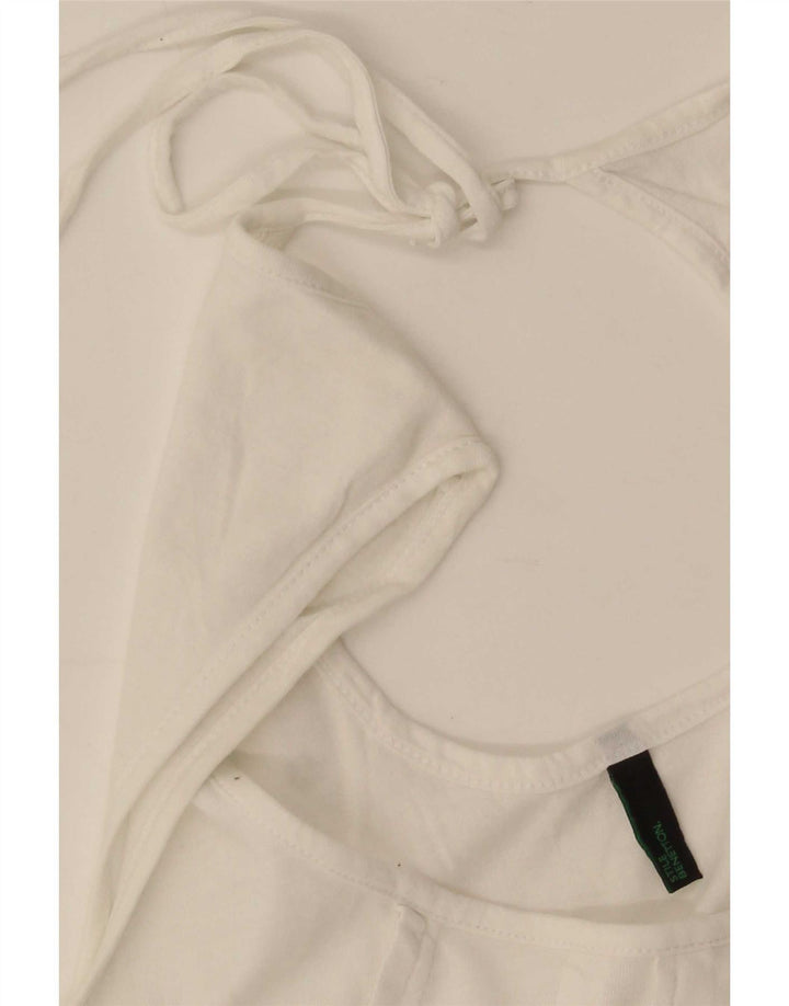 Bluză fără mâneci pentru femei Benetton UK 12 Medium White