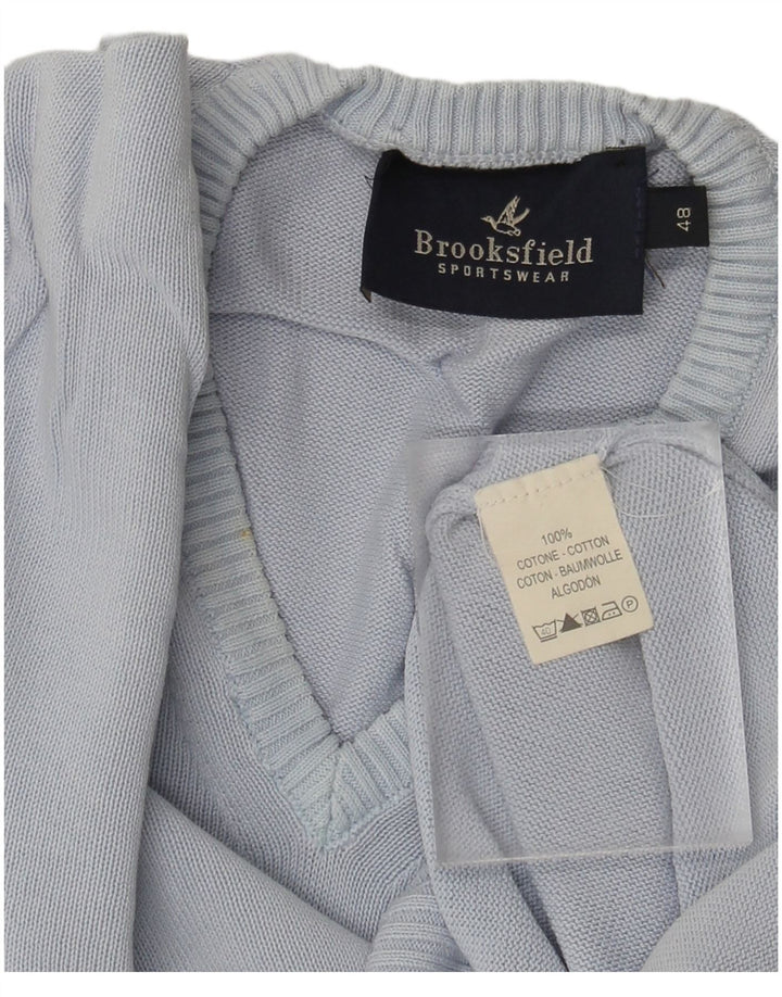 Pulover Brooksfield pentru femei cu decolteu în V, IT 48 XL, bumbac albastru