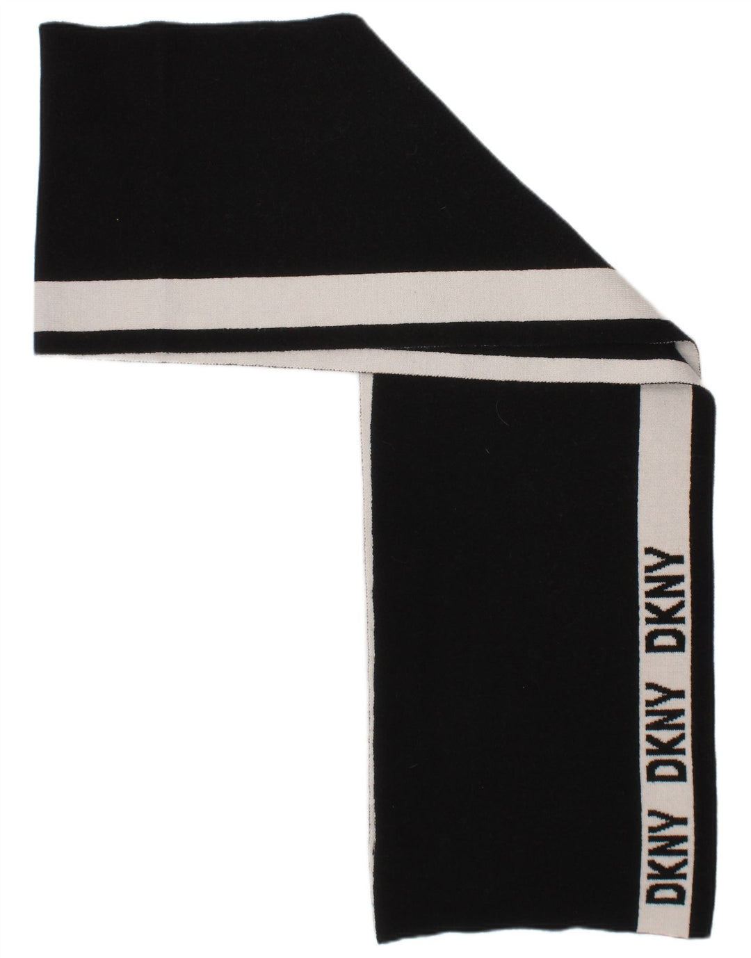Eșarfă dreptunghiulară pentru bărbați Dkny, mărime unică, logo-ul acrilic cu dungi negre