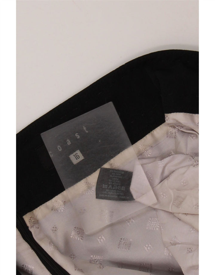 Fusta în formă de A pentru femei COAST UK 16 Large W34 Poliester negru