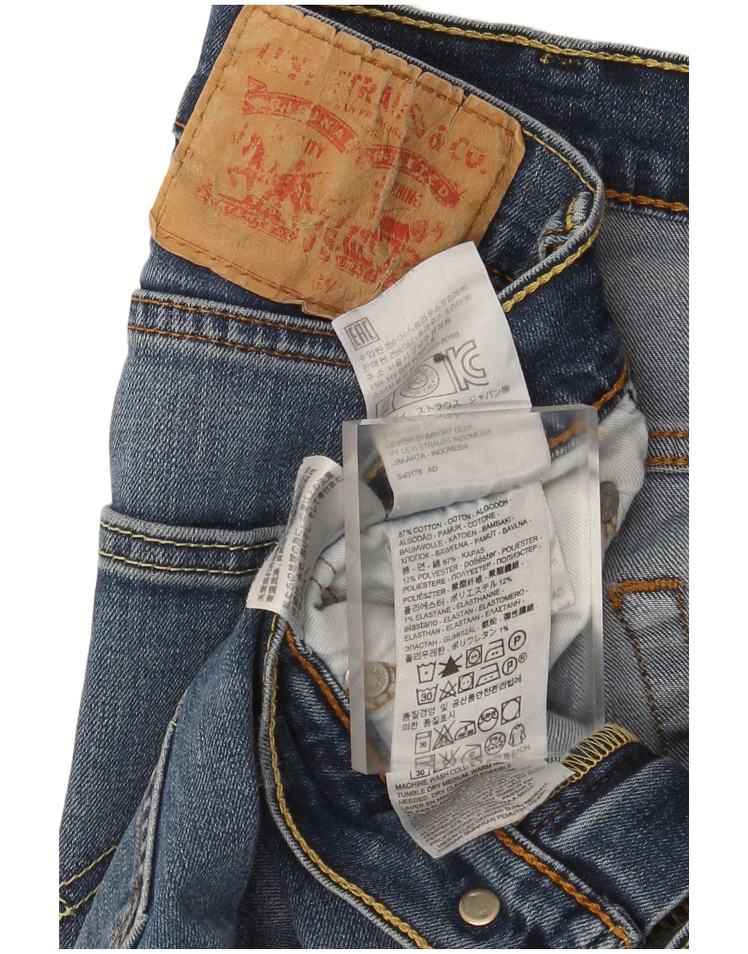 Blugi drepti pentru bărbați Levi's W31 L34 Bumbac albastru