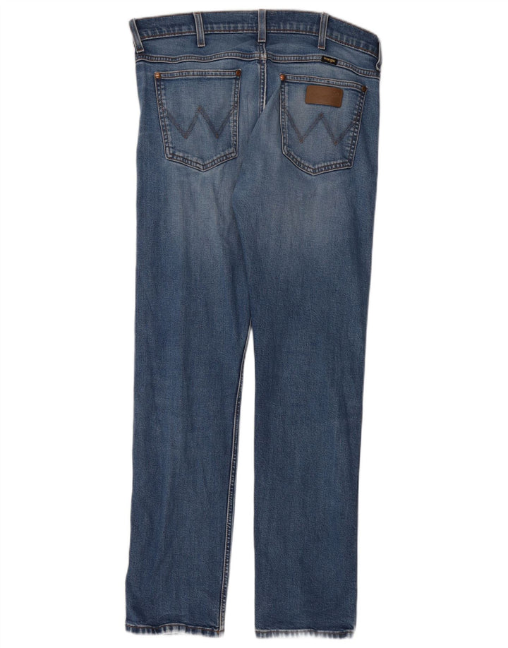 Blugi drepti pentru bărbați Wrangler W33 L32 Bumbac albastru