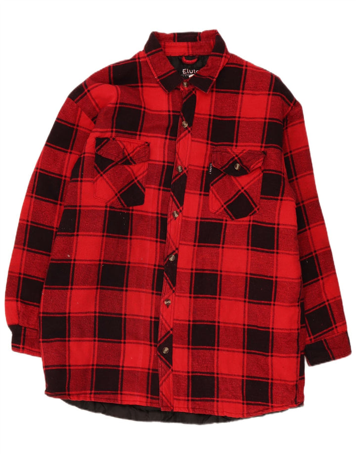 Cămașă pentru bărbați Elutex Lumberjack Flannel XL Red Check Bumbac