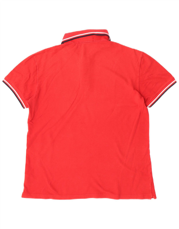 Cămașă polo pentru bărbați Fred Perry, ușor și elastic, bumbac roșu mediu