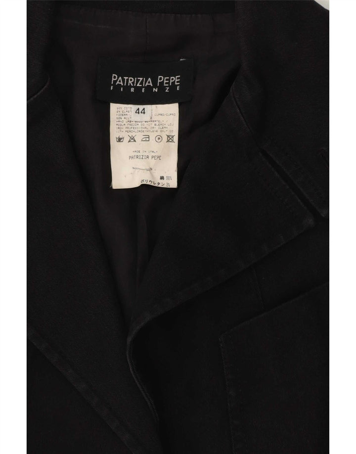 Patrizia Pepe Jachetă Blazer Femei 2 Nasturi IT 44 Bumbac Negru Mediu
