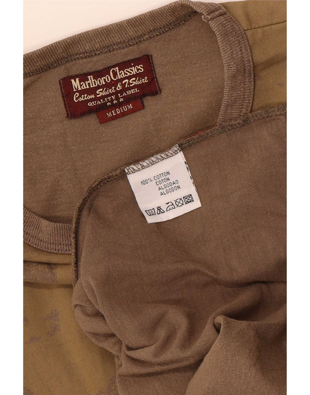 Tricou grafic Marlboro Classics pentru bărbați Top din bumbac cu dungi maro mediu