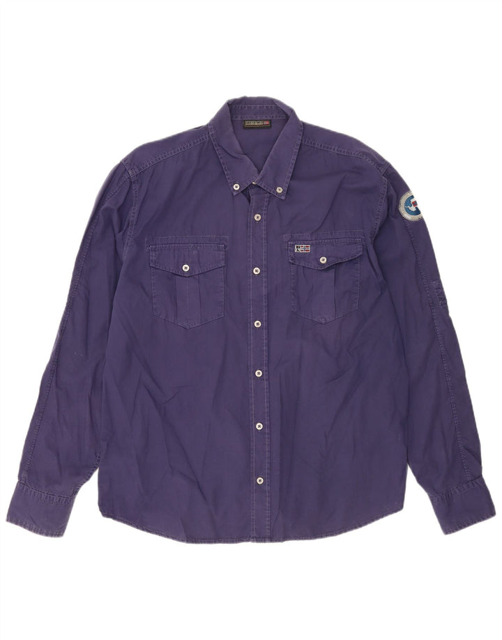 Cămașă Bărbați NAPAPIJRI XL Bumbac Bleumarin