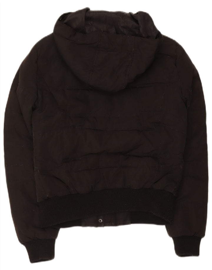 Jachetă căptușită cu glugă pentru femei Zara UK 10 Small Black