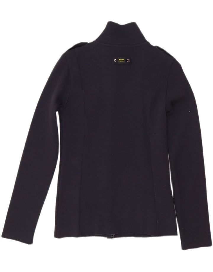 Pulover cardigan Blauer pentru femei UK 10 Mic Lână bleumarin
