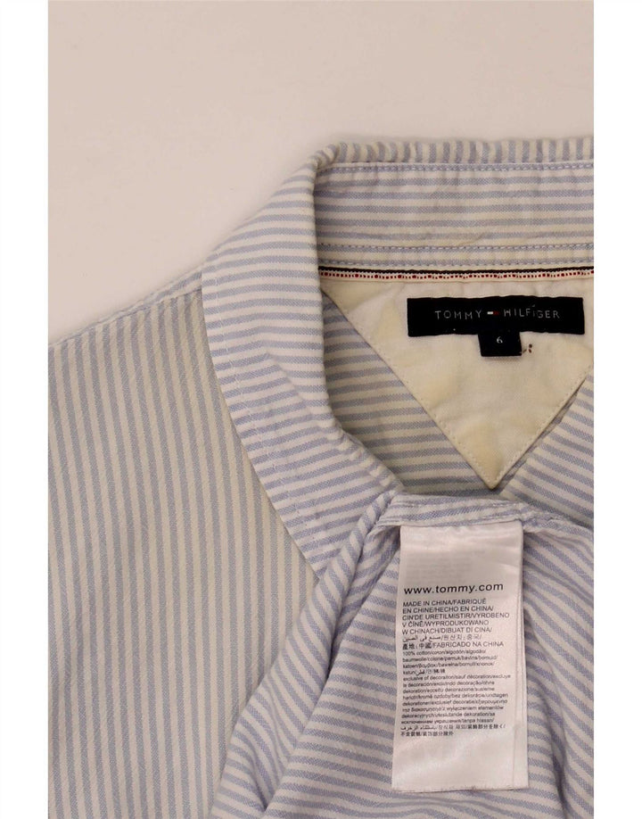 Cămașă Tommy Hilfiger pentru femei US 6 Medium Blue Pinstripe Bumbac