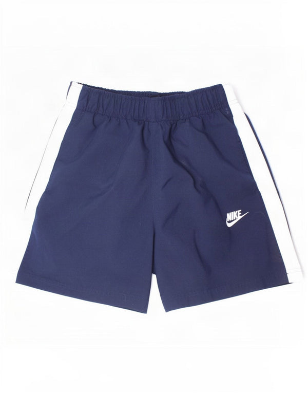 Pantaloni scurți sport Nike băieți 13-14 ani XL bleumarin poliester color bloc