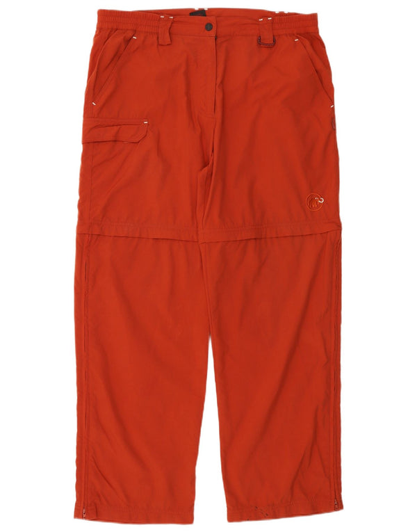 MAMMUT Womens Straight Cargo Trousers EU 44 XL W36 L30 Red Nylon