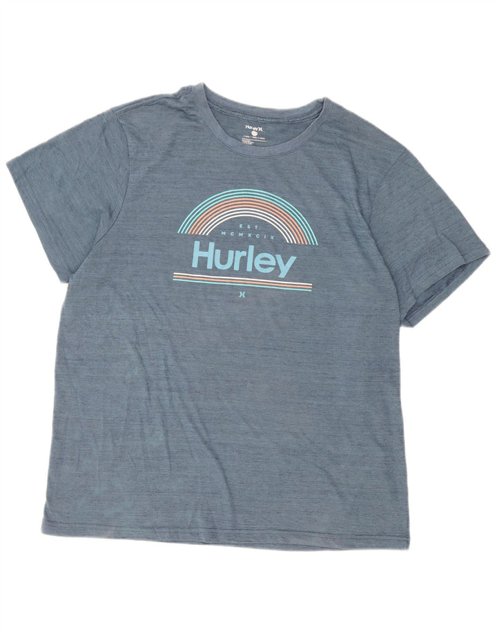 Tricou grafic pentru bărbați Hurley Top XL poliester albastru