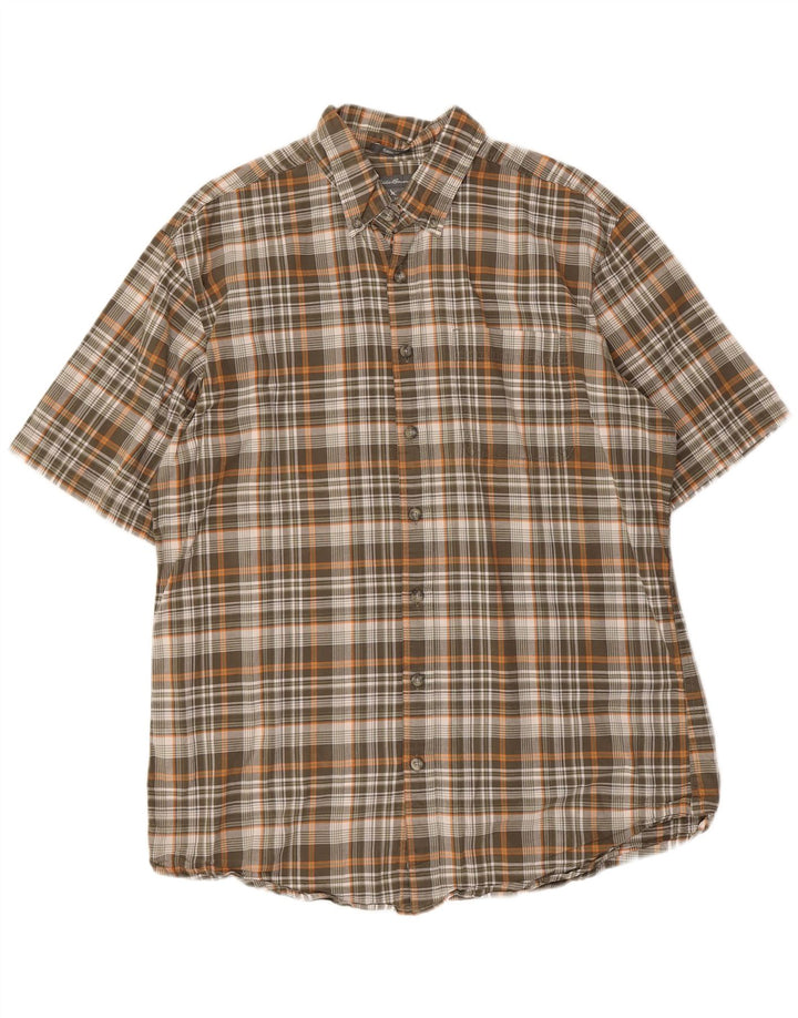 Cămașă cu mânecă scurtă pentru bărbați Eddie Bauer, mare, multicoloră