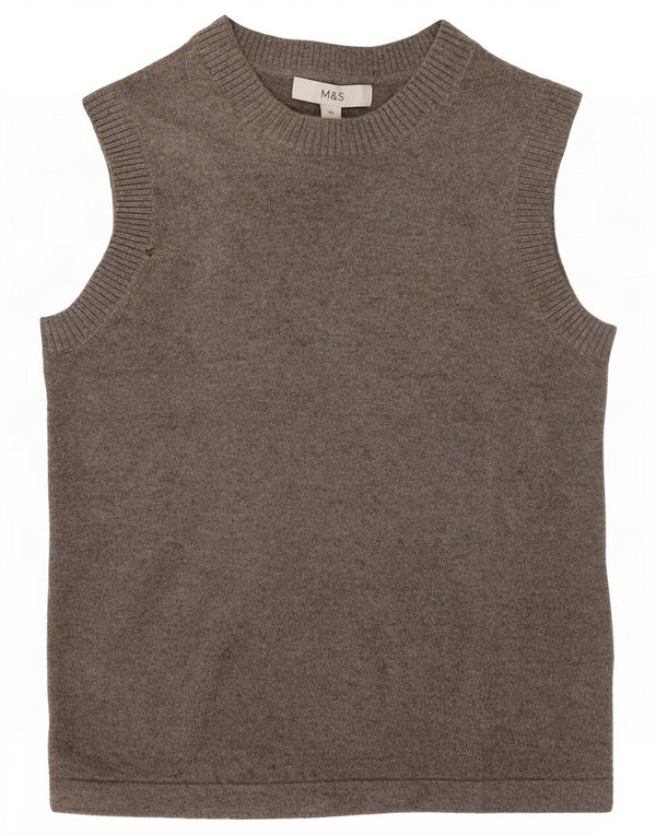 Marks & Spencer Womens Vest Tank Top UK 6 XS Poliester gri