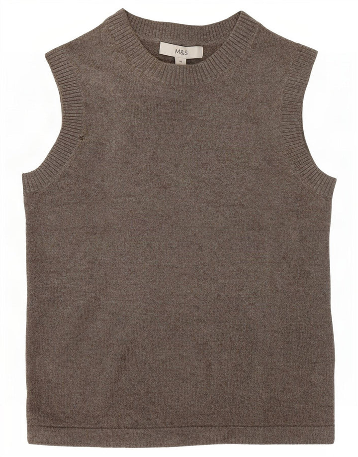 Marks & Spencer Womens Vest Tank Top UK 6 XS Poliester gri