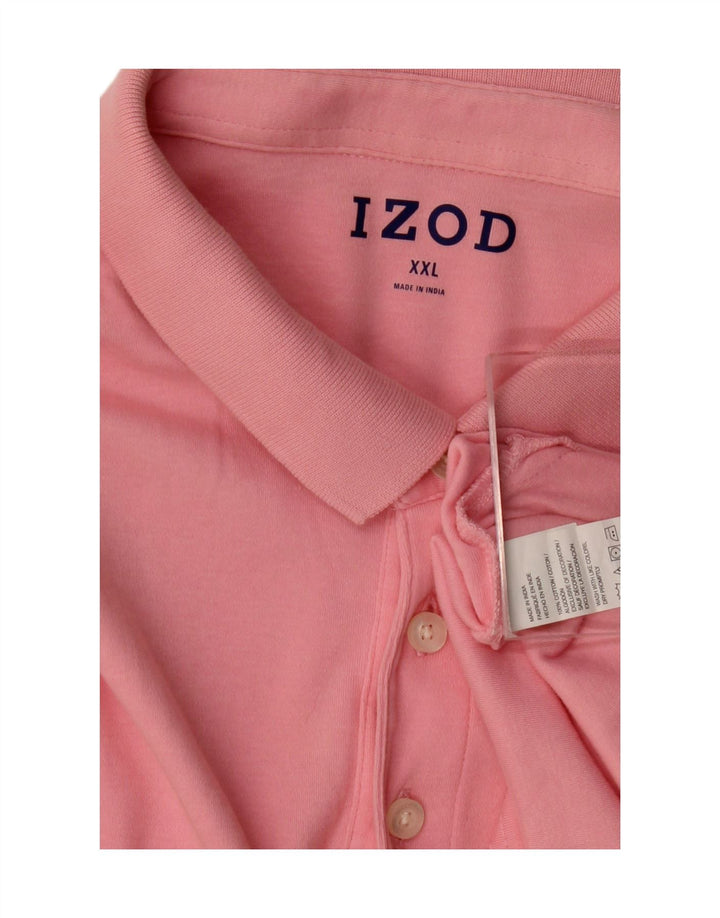 Tricou polo Izod pentru bărbați 2XL bumbac roz