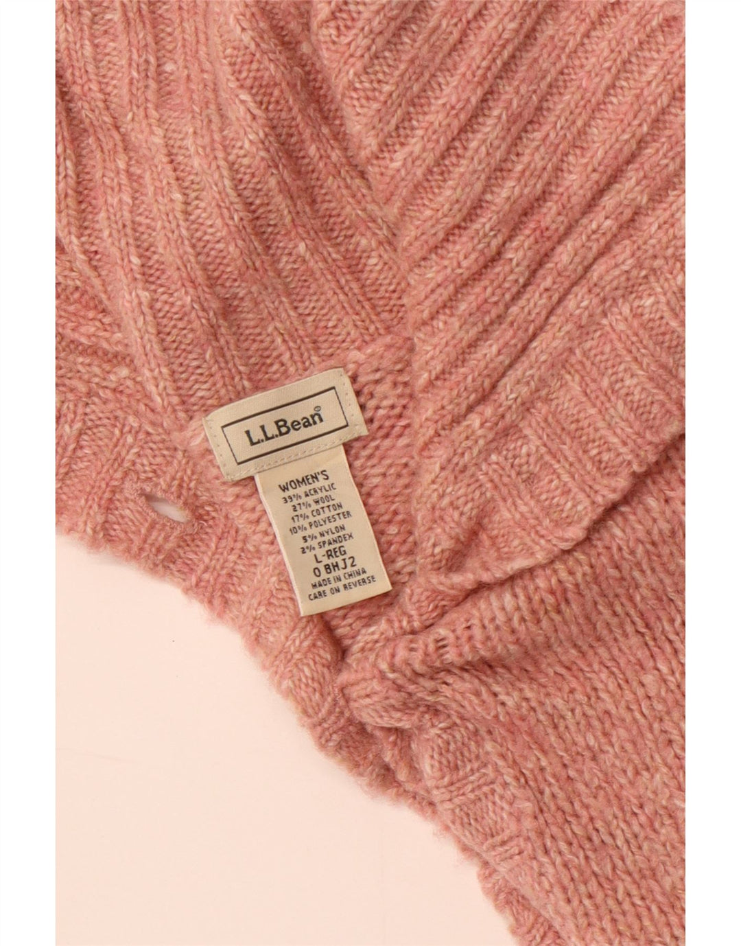Pulover cardigan pentru femei L.L.Bean UK 16, mare, roz acrilic