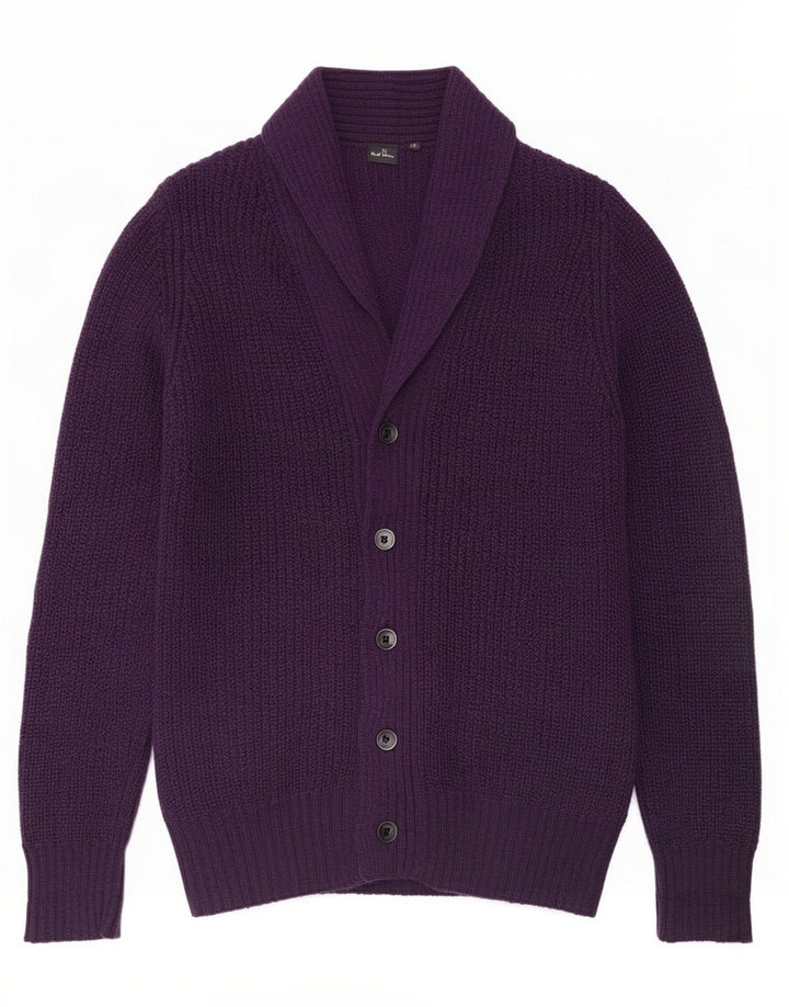 Pulover cardigan pentru bărbați Paul Smith, lână violet mediu