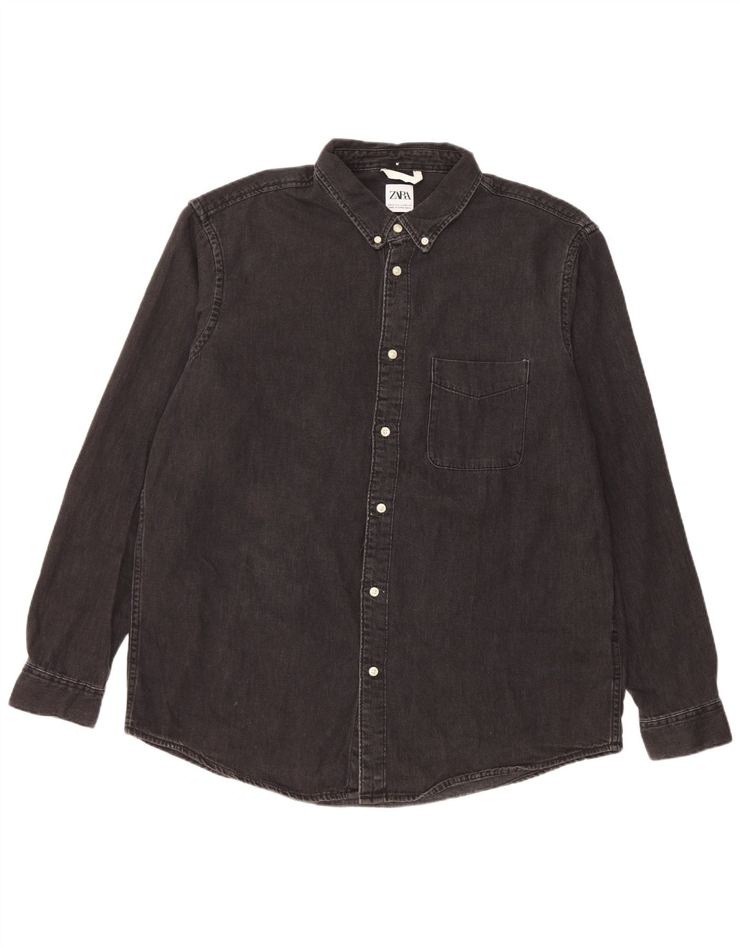 Cămașă de blugi pentru bărbați Zara XL bumbac negru