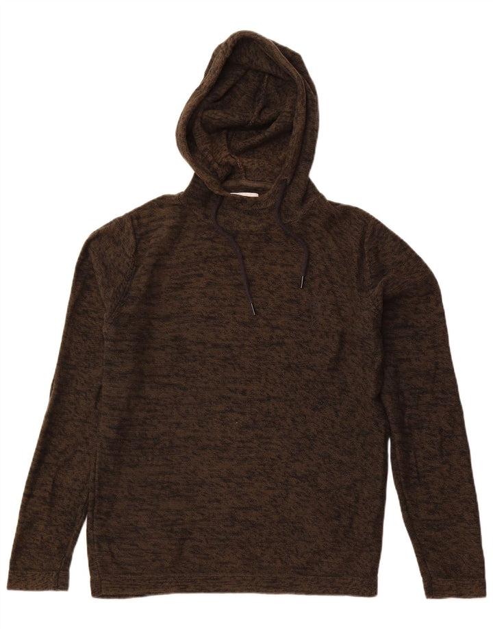 JACK & JONES Pulover cu glugă pentru bărbați, bumbac cu pete mediu kaki