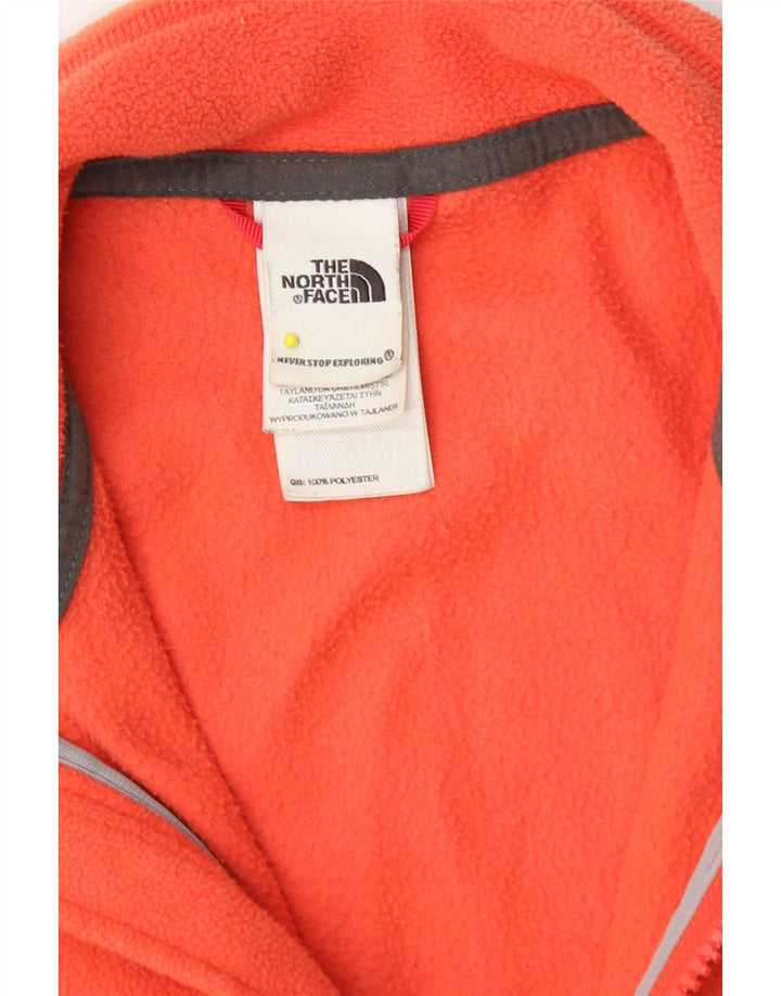 The North Face Womens Liner Fleece Jacket UK 10 Small Orange Poliester
