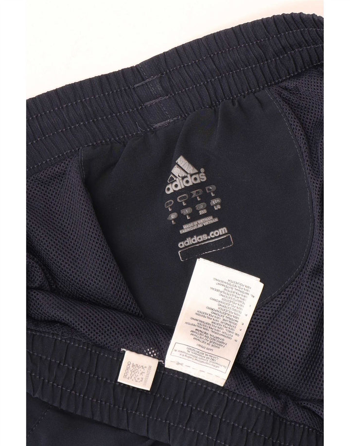 Pantaloni scurți sport pentru bărbați Adidas Climalite, mari, albastru, poliester color bloc